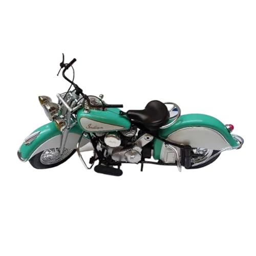 SYYANFEI Mini Alloy Motorrad Model 1:6 Für Vintage Indian Motorcycle Diecast Alloy Modellfahrzeugspielzeug Klassische Sammlung Display Dekoration Spielzeug Geschenke Druckguss-Nachbildung(Grün) von SYYANFEI