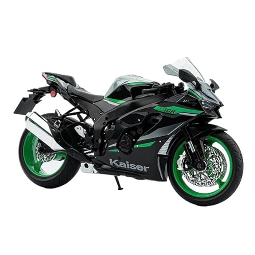 SYYANFEI Mini Alloy Motorrad Model 1:9 Für Kawasaki ZX10R Ninja Legierung Metall Diecast Motorrad Modell Spielzeug Fahrzeug Weihnachten Geschenke Druckguss-Nachbildung(Schwarz) von SYYANFEI