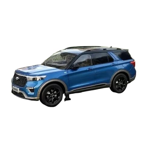 SYYANFEI Miniatur Motorfahrzeug-Modelle 1/18 Für Ford Explorer 2023 Off-Road SUV Skala Modell Auto Metall Sammlung Geschenk An Freunde Und Familie Spielzeugauto(Blau) von SYYANFEI