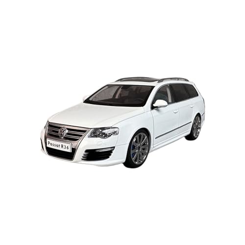 SYYANFEI Miniatur Motorfahrzeug-Modelle 1/18 Für Volkswagen Passat Kombi R36 Maßstab Modellauto Metall Sammlung Geschenk Display Für Freunde Und Familie Spielzeugauto(White) von SYYANFEI