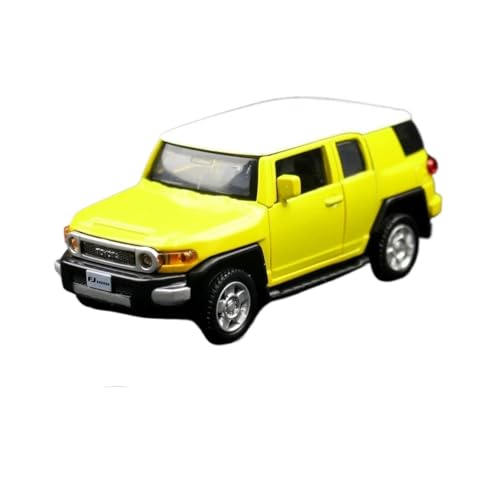 SYYANFEI Miniatur Motorfahrzeug-Modelle 1/43 Für Toyota FJ Cruiser Metall Miniatur Auto Sport Pull Zurück Türen Öffnende Geschenk Spielzeugauto(Yellow) von SYYANFEI