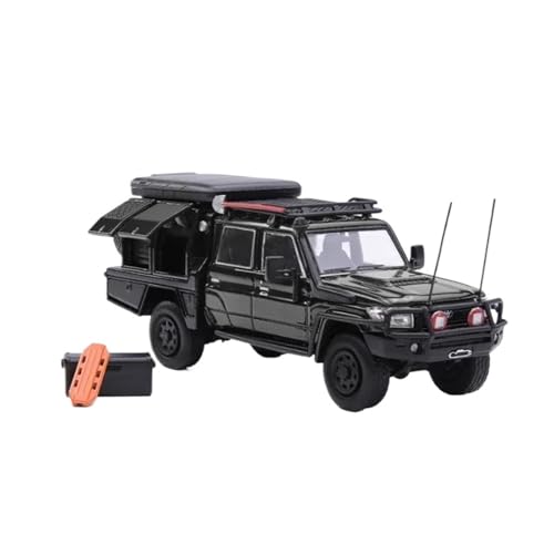 SYYANFEI Miniatur Motorfahrzeug-Modelle 1/64 für Pickup LC79 Truck J70 Simulation statisches Ausstellungsstück Weihnachtsgeschenksammlung für Freunde Spielzeugauto(Schwarz) von SYYANFEI