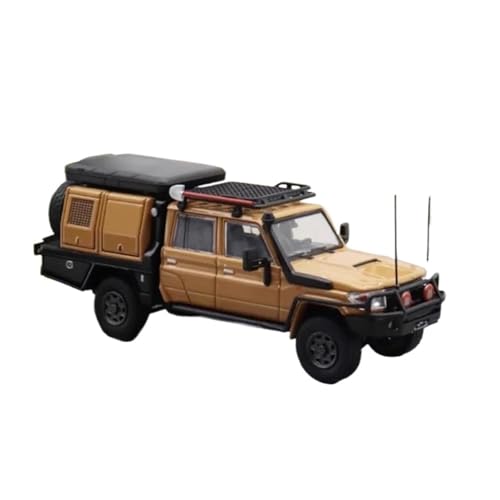 SYYANFEI Miniatur Motorfahrzeug-Modelle 1/64 für Pickup LC79 Truck J70 Simulation statisches Ausstellungsstück Weihnachtsgeschenksammlung für Freunde Spielzeugauto(Yellow) von SYYANFEI