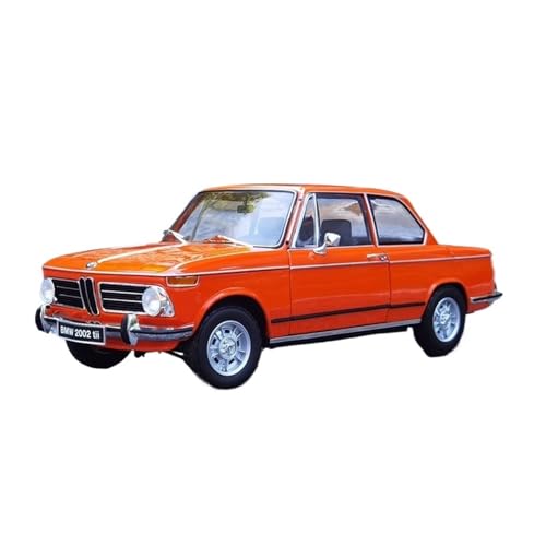 SYYANFEI Miniatur Motorfahrzeug-Modelle 1:18 Für BMW BMW 2002 Tii Metall Antike Klassische Modell Persönliche Sammlung Unternehmen Geschenk Display Statische Ornament Spielzeugauto(Orange) von SYYANFEI
