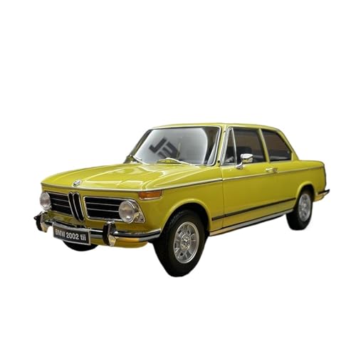 SYYANFEI Miniatur Motorfahrzeug-Modelle 1:18 Für BMW BMW 2002 Tii Metall Antike Klassische Modell Persönliche Sammlung Unternehmen Geschenk Display Statische Ornament Spielzeugauto(Yellow) von SYYANFEI