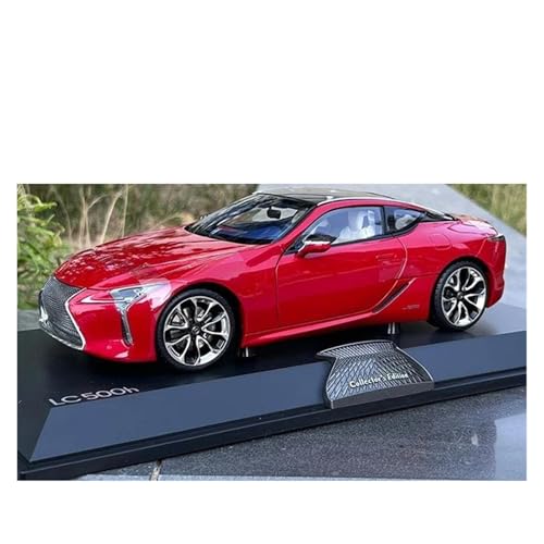 SYYANFEI Miniatur Motorfahrzeug-Modelle 1:18 Für LC500h Scale Model Car Metal Collection Display Geschenke Für Freunde Und Verwandte Spielzeugauto(Rot) von SYYANFEI