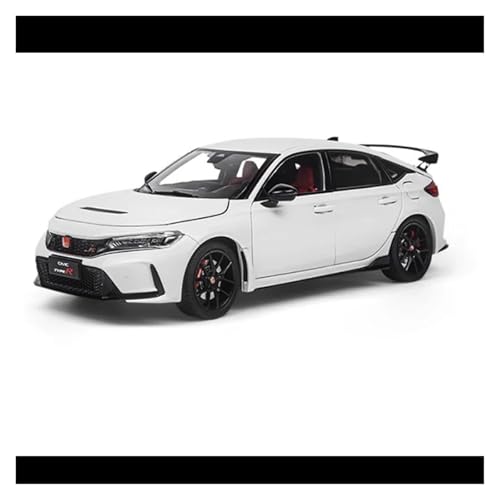 SYYANFEI Miniatur Motorfahrzeug-Modelle 1:18 Für Paudi Civic Type R FL5 Maßstab Metall Modell Auto Fan Sammlung Souvenir Hause Statische Dekoration Spielzeugauto(White) von SYYANFEI