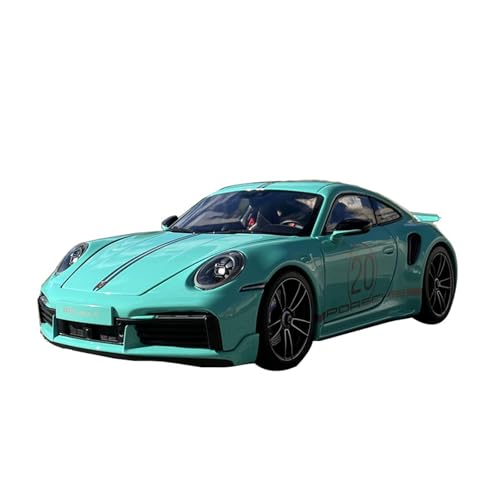 SYYANFEI Miniatur Motorfahrzeug-Modelle 1:18 Für Porsche 911 Turbo S 20th Anniversary Statische Metall Fahrzeug Dekoration Geschenk Sammlung Display Spielzeugauto(Grün) von SYYANFEI