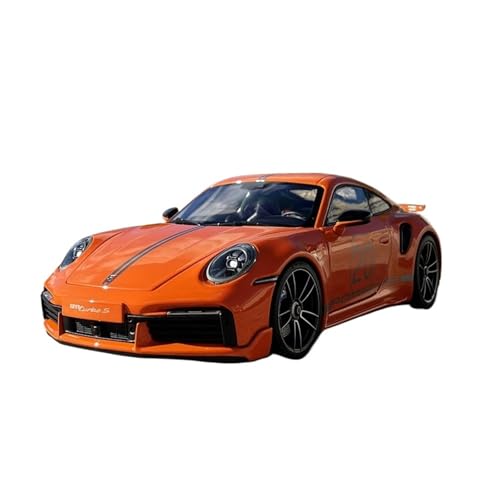 SYYANFEI Miniatur Motorfahrzeug-Modelle 1:18 Für Porsche 911 Turbo S 20th Anniversary Statische Metall Fahrzeug Dekoration Geschenk Sammlung Display Spielzeugauto(Orange) von SYYANFEI
