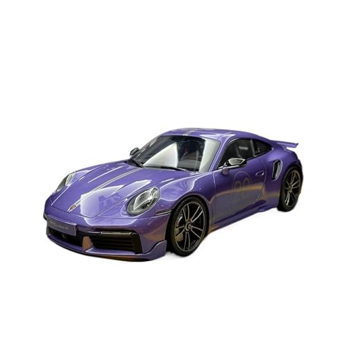SYYANFEI Miniatur Motorfahrzeug-Modelle 1:18 Für Porsche 911 Turbo S 20th Anniversary Statische Metall Fahrzeug Dekoration Geschenk Sammlung Display Spielzeugauto(Purple) von SYYANFEI