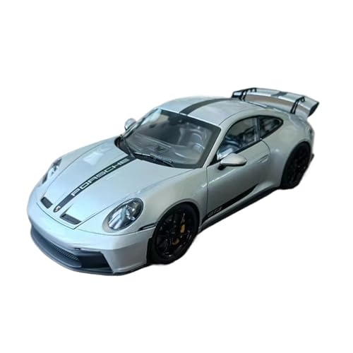 SYYANFEI Miniatur Motorfahrzeug-Modelle 1:18 Für Porsche 911GT3 2021 Sportwagen Miniatur Statisches Ausstellungsstück Weihnachtsgeschenksammlung Für Freunde Spielzeugauto(Gray) von SYYANFEI