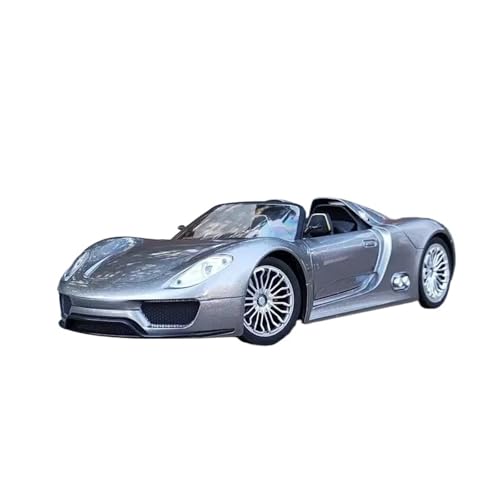 SYYANFEI Miniatur Motorfahrzeug-Modelle 1:18 Für Spyder Roadster 918 Legierung Sportwagen Diecast Metal Track Racing Fahrzeug Modell Simulation Sammlung Spielzeug Spielzeugauto(Gray) von SYYANFEI