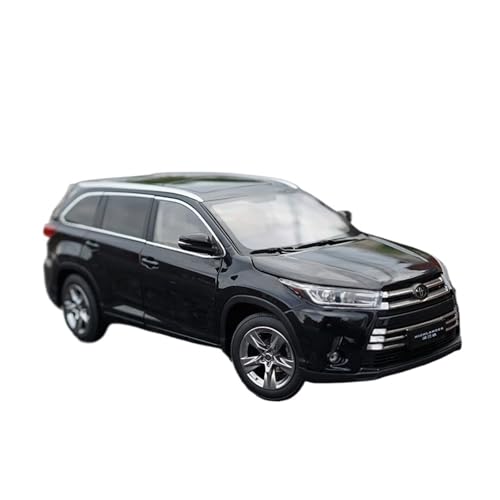 SYYANFEI Miniatur Motorfahrzeug-Modelle 1:18 Für Toyota 2018 Neuer Highlander Highland Sbcale Modellauto Aus Metall Statische Dekoration Weihnachtsgeschenksammlung Spielzeugauto(Schwarz) von SYYANFEI