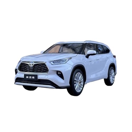 SYYANFEI Miniatur Motorfahrzeug-Modelle 1:18 Für Toyotas Neuen Highlander2021 Metallmodellauto Ausstellungsgeschenksammlung, Freunde Und Verwandte Spielzeugauto(White) von SYYANFEI