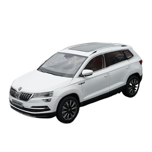 SYYANFEI Miniatur Motorfahrzeug-Modelle 1:18 Für Volkswagen Skoda Karoq KAROQ Metallmodellauto Persönliche Sammlung Geschenkanzeige Statisches Ornament Spielzeugauto(White) von SYYANFEI