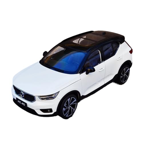 SYYANFEI Miniatur Motorfahrzeug-Modelle 1:18 Für Volvo S60 XC40 Metallmodell Statische Dekoration Weihnachtsgeschenkserie Spielzeugauto(White) von SYYANFEI