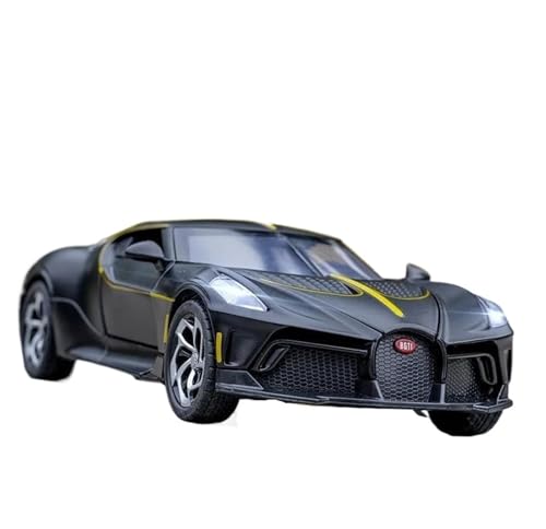 SYYANFEI Miniatur Motorfahrzeug-Modelle 1:24 Für Bugatti La Voiture Noire Legierung Rennen Spielzeug Fahrzeug Sammeln Ornamente Geschenk Für Freund Spielzeugauto(Gray) von SYYANFEI