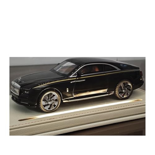 SYYANFEI Miniatur Motorfahrzeug-Modelle 1:24 Für Rolls-Royces Glänzenden Metallrahmen Mit Beleuchtetem Displaysockel Für Verschenken Von Weihnachtsges chenken Spielzeugauto(Black 1) von SYYANFEI