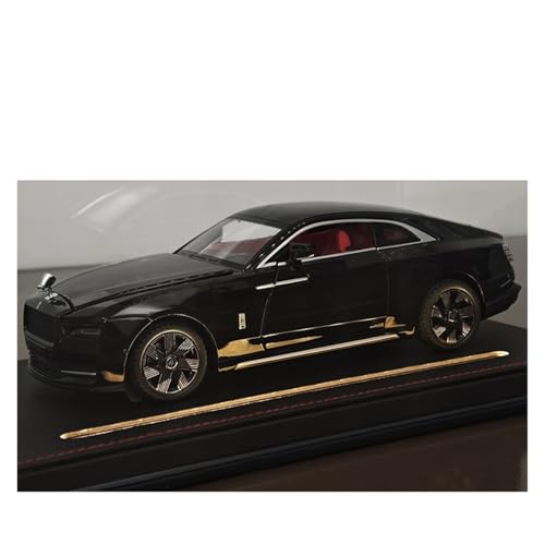 SYYANFEI Miniatur Motorfahrzeug-Modelle 1:24 Für Rolls-Royces Glänzenden Metallrahmen Mit Beleuchtetem Displaysockel Für Verschenken Von Weihnachtsges chenken Spielzeugauto(Black 2) von SYYANFEI