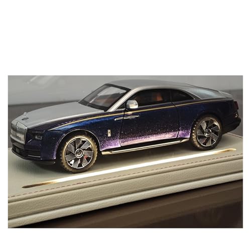 SYYANFEI Miniatur Motorfahrzeug-Modelle 1:24 Für Rolls-Royces Glänzenden Metallrahmen Mit Beleuchtetem Displaysockel Für Verschenken Von Weihnachtsges chenken Spielzeugauto(Purple 1) von SYYANFEI