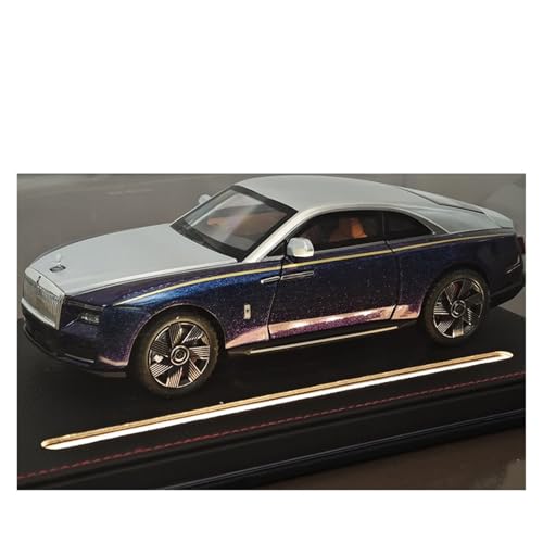 SYYANFEI Miniatur Motorfahrzeug-Modelle 1:24 Für Rolls-Royces Glänzenden Metallrahmen Mit Beleuchtetem Displaysockel Für Verschenken Von Weihnachtsges chenken Spielzeugauto(Purple 2) von SYYANFEI