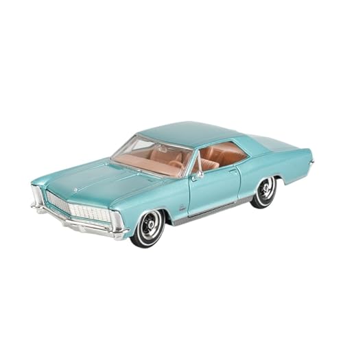 SYYANFEI Miniatur Motorfahrzeug-Modelle 1:26 Für Buick 1965 Riviera Gran Sport Metall Fahrzeug Dekoration Display Geschenk Sammlung Spielzeugauto(Blau) von SYYANFEI