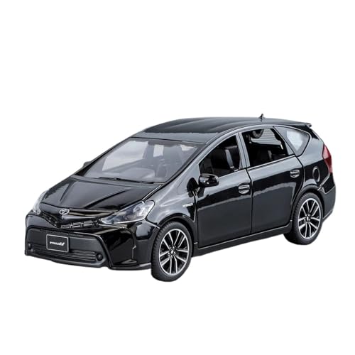 SYYANFEI Miniatur Motorfahrzeug-Modelle 1:32 Für Toyota Prius Spielzeug Fahrzeuge Ornamente Geburtstag Geschenk Für Jungen Spielzeugauto(Schwarz) von SYYANFEI