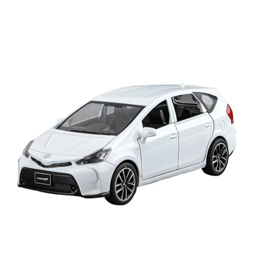 SYYANFEI Miniatur Motorfahrzeug-Modelle 1:32 Für Toyota Prius Spielzeug Fahrzeuge Ornamente Geburtstag Geschenk Für Jungen Spielzeugauto(White) von SYYANFEI