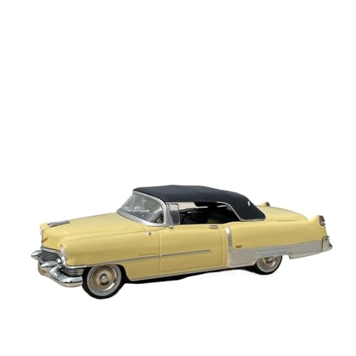 SYYANFEI Miniatur Motorfahrzeug-Modelle 1:43 Für Cadillac Oldtimer Legierung Simulation Metall Statische Ornament Souvenir Spielzeug Modell Auto Geschenk Spielzeugauto(Yellow) von SYYANFEI