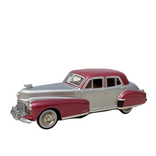 SYYANFEI Miniatur Motorfahrzeug-Modelle 1:43 Für Cadillac Vintage Oldtimer Amerikanische Simulation Metall Statische Ornamente Souvenirs Spielzeug Geschenke Spielzeugauto(Rosa) von SYYANFEI
