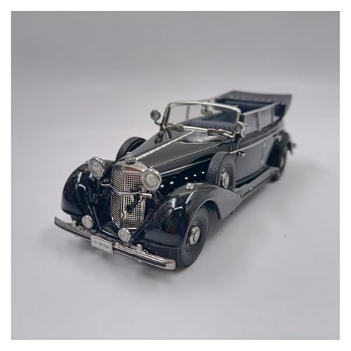 SYYANFEI Miniatur Motorfahrzeug-Modelle 1:43 Für Mercedes-Benz 770 Cabrio Oldtimer Klassische Legierung Druckguss Auto Metall Statische Ornament Spielzeug Geschenk Spielzeugauto(Schwarz) von SYYANFEI
