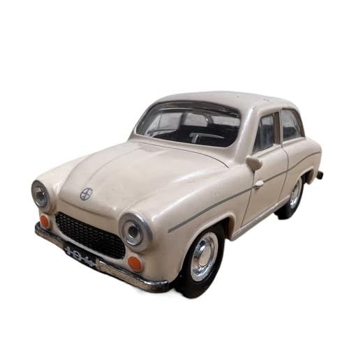 SYYANFEI Miniatur Motorfahrzeug-Modelle 1:43 Für Polen FSM Warschau 1966104 Klassische Metall Vintage Auto Dekoration Limousine Szene Dekoration Geschenk Spielzeugauto(White) von SYYANFEI