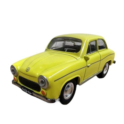 SYYANFEI Miniatur Motorfahrzeug-Modelle 1:43 Für Polen FSM Warschau 1966104 Klassische Metall Vintage Auto Dekoration Limousine Szene Dekoration Geschenk Spielzeugauto(Yellow) von SYYANFEI