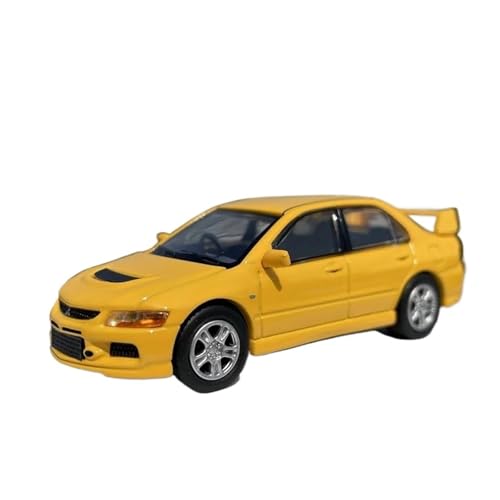 SYYANFEI Miniatur Motorfahrzeug-Modelle 1:64 Für Mitsubishis Lancer Evolution EVO IX 9 Metall Fahrzeug Dekoration Geschenk Sammlung Display Spielzeugauto(Yellow) von SYYANFEI