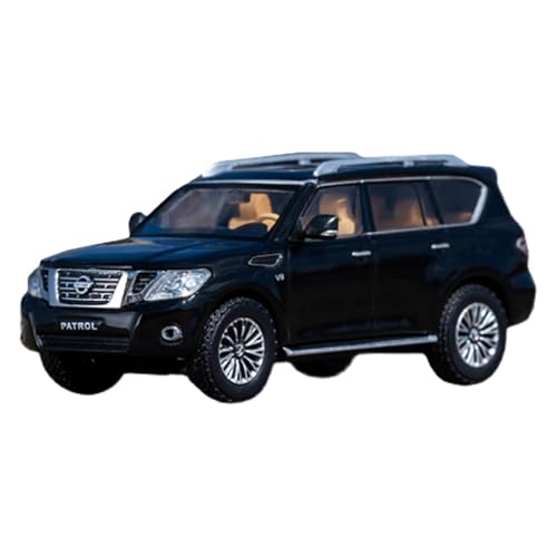 SYYANFEI Miniatur Motorfahrzeug-Modelle 1:64 Für Nissan Nissan Patrol Y62 SUV Metall Fahrzeug Dekoration Geschenk Sammlung Display Spielzeugauto(Schwarz) von SYYANFEI
