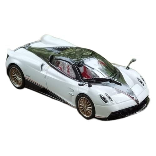 SYYANFEI Miniatur Motorfahrzeug-Modelle 1:64 Für Pagani Faia Huayra BC Edition Windjammer Roadster Cabrio Mit Motorhaube Fahrzeug-Display Geschenk-Kollektion Spielzeugauto(White) von SYYANFEI