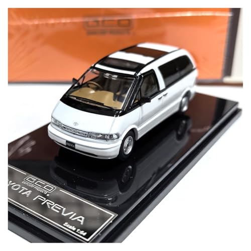 SYYANFEI Miniatur Motorfahrzeug-Modelle 1:64 Für Toyota Bullet Previa Hobbyist Miniatur Modellauto Fan Sammlung Metall Ornamente Spielzeug Geschenk Spielzeugauto(White) von SYYANFEI