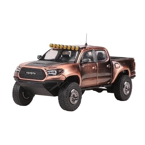 SYYANFEI Miniatur Motorfahrzeug-Modelle 1:64 Für Toyota Toyota Tacoma Wide Body Modifizierte Legierung Kompression Welle Miniatur Modell Erwachsene Dekoration Spielzeug Spielzeugauto(Bronze) von SYYANFEI