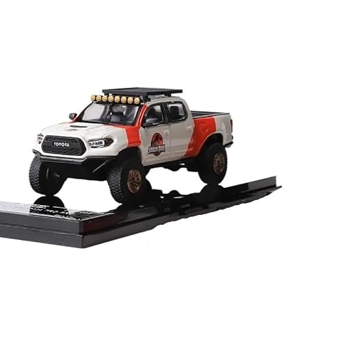 SYYANFEI Miniatur Motorfahrzeug-Modelle 1:64 Für Toyota Toyota Tacoma Wide Body Modifizierte Legierung Kompression Welle Miniatur Modell Erwachsene Dekoration Spielzeug Spielzeugauto(White) von SYYANFEI