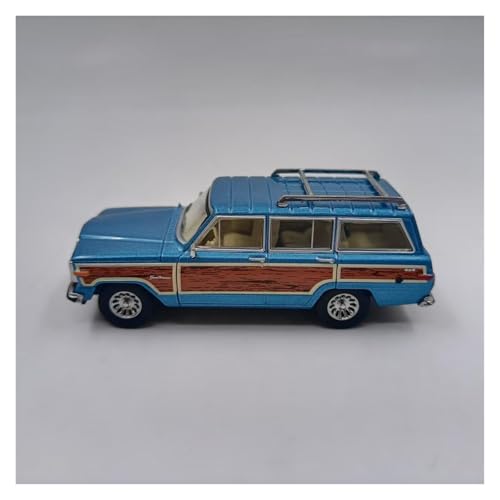 SYYANFEI Miniatur Motorfahrzeug-Modelle 1:64 Jeep Wagoner 596 Offroad-Auto Aus Metalldruckguss, Sammlergeschenk Für Freunde Und Verwandte Spielzeugauto(Blau) von SYYANFEI