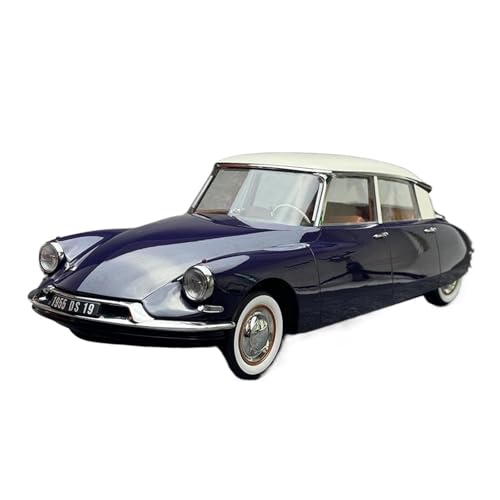 SYYANFEI Miniatur Motorfahrzeug-Modelle Maßstab 1/12 Für Citroen DS 19/1957 ID 19 1955 Retro-Legierung Alte Oldtimer-Modelle Weihnachtsgeschenksammlung Spielzeugauto(Blau) von SYYANFEI