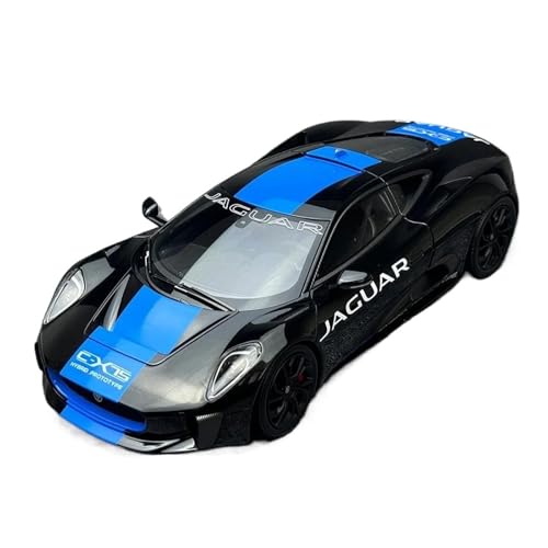 SYYANFEI Miniatur Motorfahrzeug-Modelle Maßstab 1/18 Für Jaguar C-X75 2015 CX75 Sportwagenmodell Aus Metall Senden Sie Freunden Senden Geburtstagsgeschenke Spielzeugauto(Schwarz) von SYYANFEI