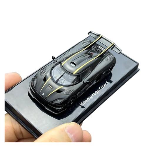 SYYANFEI Miniatur Motorfahrzeug-Modelle Maßstab 1/64 Für Koenigsegg One:1 Sportwagenmodell, Statische Dekoration Weihnachtsgeschenksammlung Mehrfarbig Optional Spielzeugauto(Gray) von SYYANFEI
