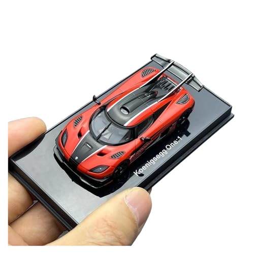 SYYANFEI Miniatur Motorfahrzeug-Modelle Maßstab 1/64 Für Koenigsegg One:1 Sportwagenmodell, Statische Dekoration Weihnachtsgeschenksammlung Mehrfarbig Optional Spielzeugauto(Red 1) von SYYANFEI