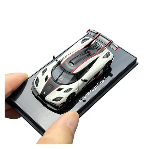 SYYANFEI Miniatur Motorfahrzeug-Modelle Maßstab 1/64 Für Koenigsegg One:1 Sportwagenmodell, Statische Dekoration Weihnachtsgeschenksammlung Mehrfarbig Optional Spielzeugauto(White) von SYYANFEI