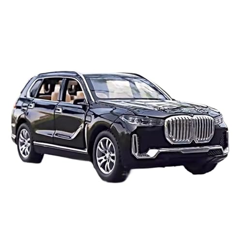 SYYANFEI Miniatur Motorfahrzeug-Modelle Maßstab 1:24 Für BMW X7 Automodell Der 7er-Serie Miniaturauto Sound- Und Lichtsammlung Geschenk Für Männer Und Frauen Spielzeugauto(Schwarz) von SYYANFEI
