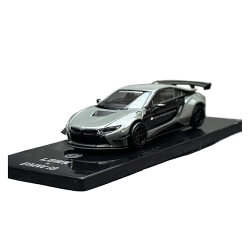 SYYANFEI Miniatur Motorfahrzeug-Modelle Maßstab 1:64 für i8 Racing Sports Metallautomodell, statische Anzeige, Weihnachtsgeschenksammlung Spielzeugauto(Gray) von SYYANFEI