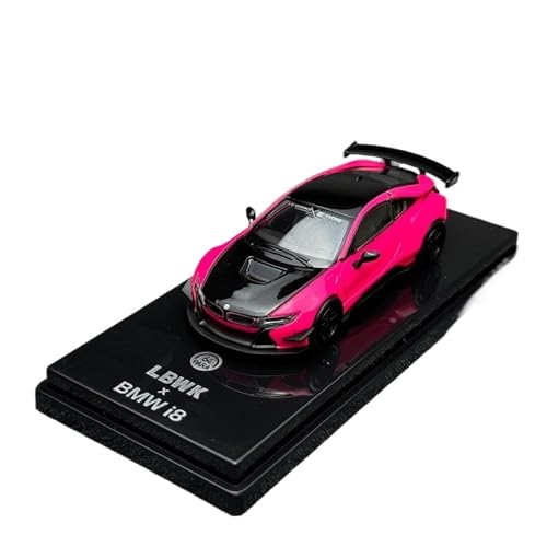 SYYANFEI Miniatur Motorfahrzeug-Modelle Maßstab 1:64 für i8 Racing Sports Metallautomodell, statische Anzeige, Weihnachtsgeschenksammlung Spielzeugauto(Rot) von SYYANFEI