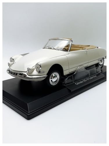 SYYANFEI Modellauto 1/18 Für Citroen DS19 Legierung Klassisches Retro-Oldtimer-Modell Metall Statisches Ornament Erwachsenensammlung Hobby Spielzeug Enthusiasten Spielzeugauto(White) von SYYANFEI