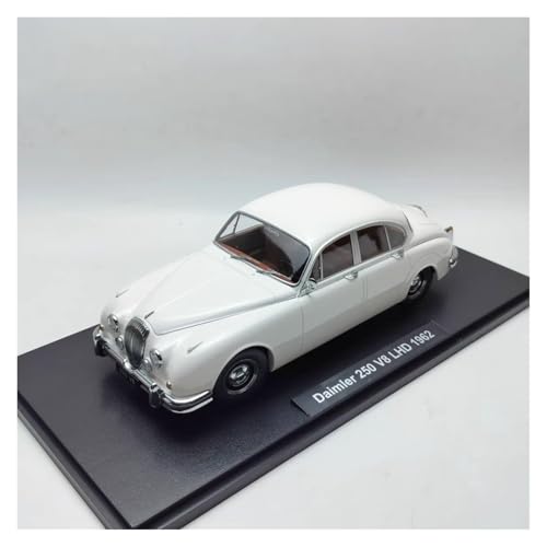 SYYANFEI Modellauto 1/18 Für Jaguar Daimler 250 V6 MKII 3.8 LHD Legierung Statische Klassische Automobil Druckguss Fahrzeug Geschenk Enthusiasten Spielzeugauto(White) von SYYANFEI
